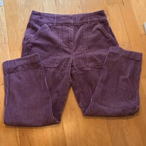 BODEN Corduroy Wide Leg Crop Pants women’s size 4 Purple